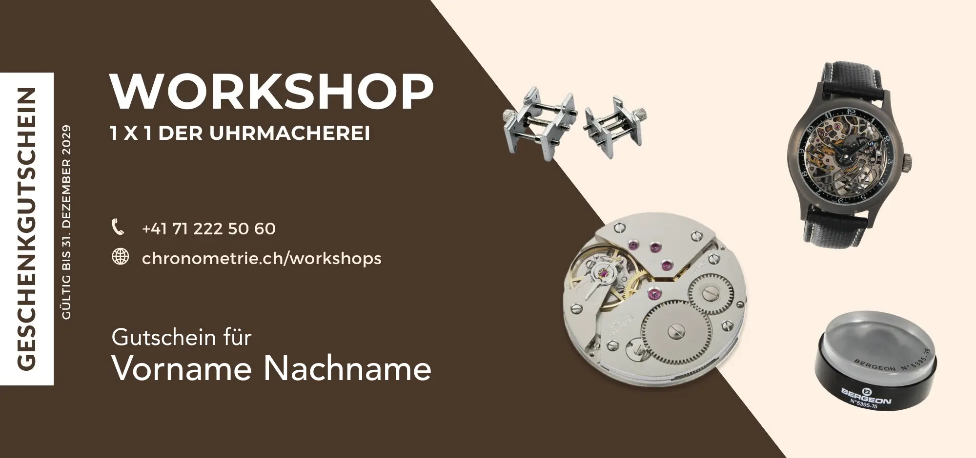 Gutschein für Uhren-Workshop